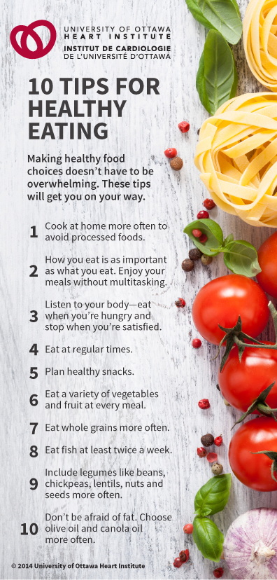 10 tips for healthy eating